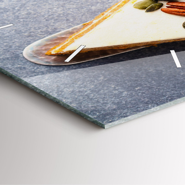 Square glass wall clock A piece of cake