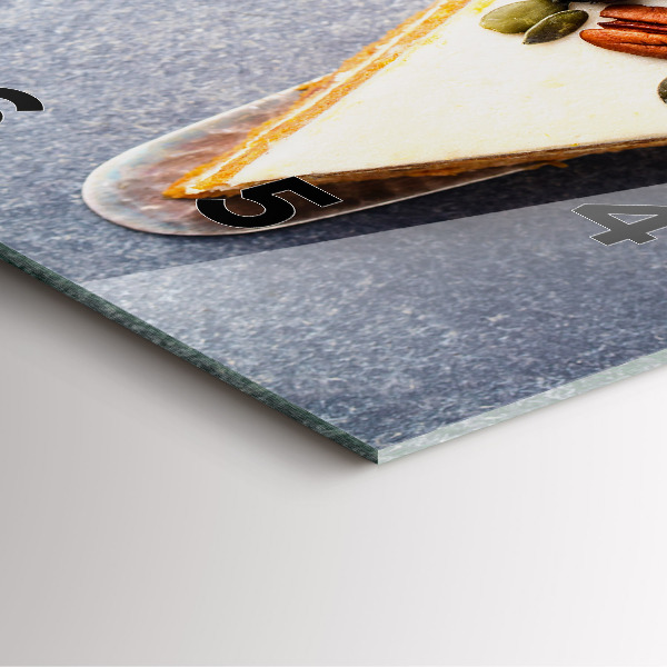 Square glass wall clock A piece of cake