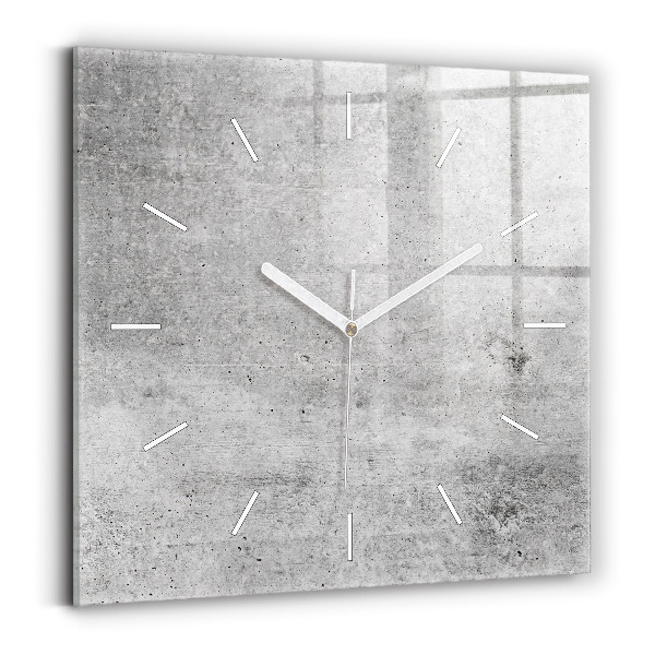 Square glass wall clock Raw wall