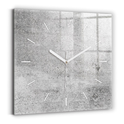 Square glass wall clock Raw wall