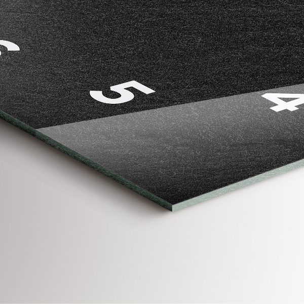 Square glass wall clock Dark rock