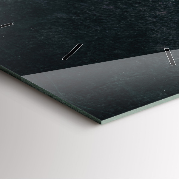 Square glass wall clock Coffee beans