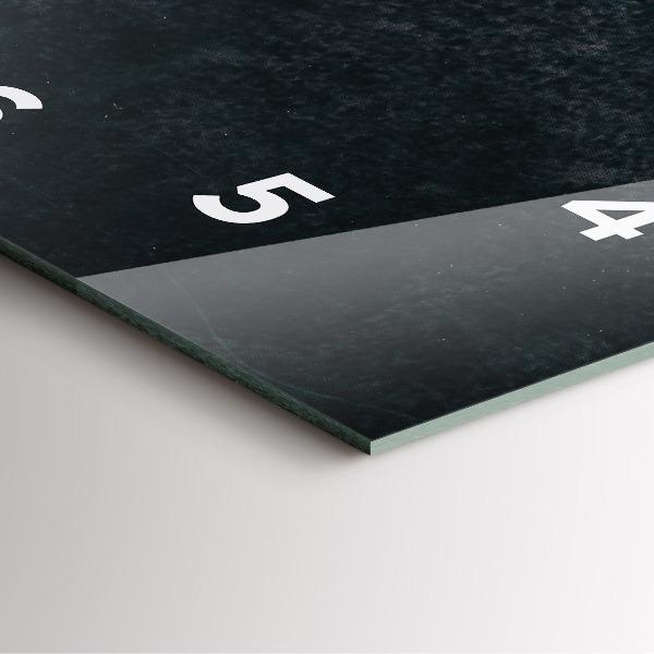 Square glass wall clock Coffee beans