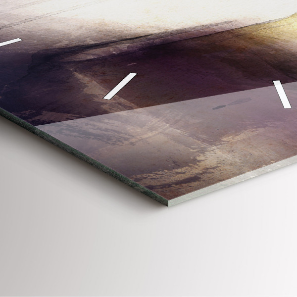 Square glass wall clock Abstract portrait of a woman