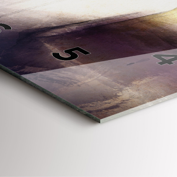 Square glass wall clock Abstract portrait of a woman