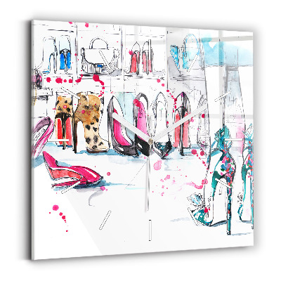 Square glass wall clock The element of femininity