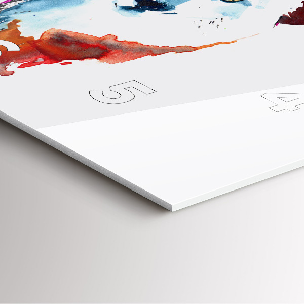 Square glass wall clock The Wolf and the Full Moon