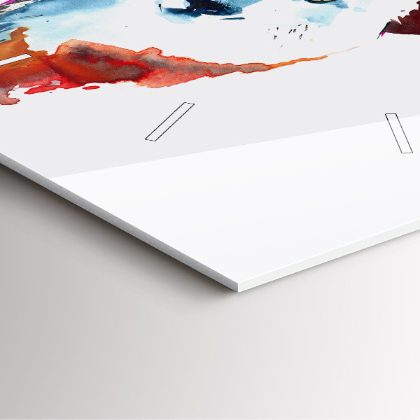 Square glass wall clock The Wolf and the Full Moon