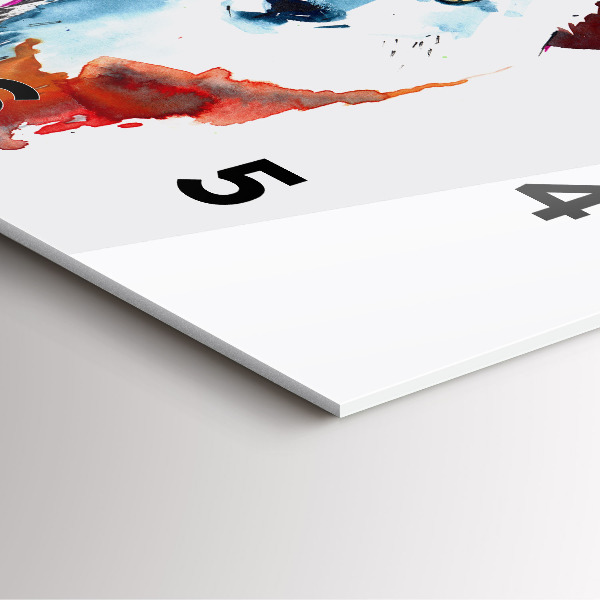 Square glass wall clock The Wolf and the Full Moon