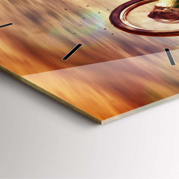 Square glass wall clock Motocross Enduro