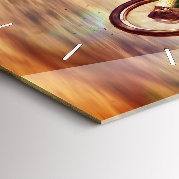 Square glass wall clock Motocross Enduro