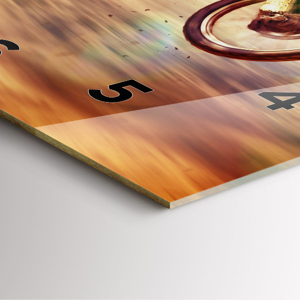 Square glass wall clock Motocross Enduro