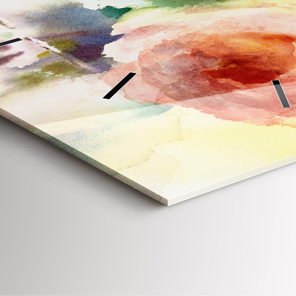 Square glass wall clock Visualization of Nature