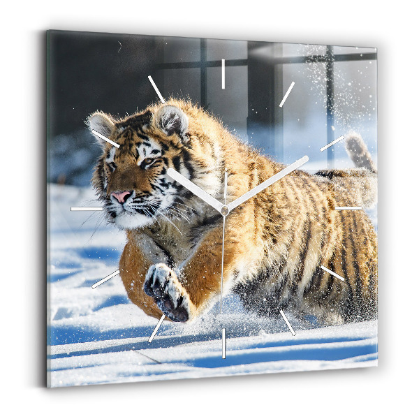 Square glass wall clock A Brave Step Forward