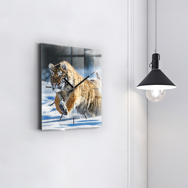 Square glass wall clock A Brave Step Forward