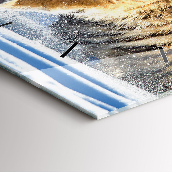 Square glass wall clock A Brave Step Forward