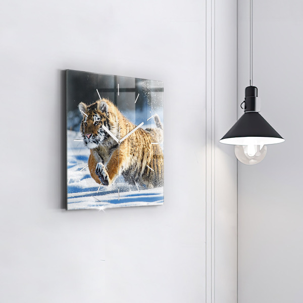 Square glass wall clock A Brave Step Forward