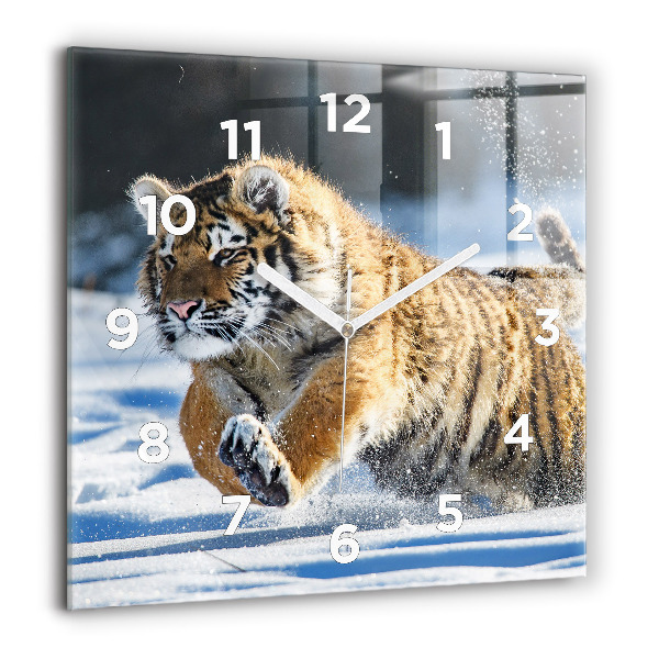 Square glass wall clock A Brave Step Forward