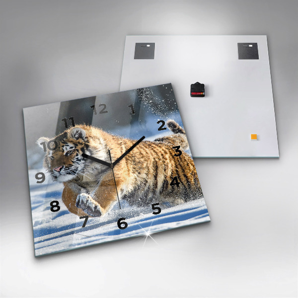 Square glass wall clock A Brave Step Forward