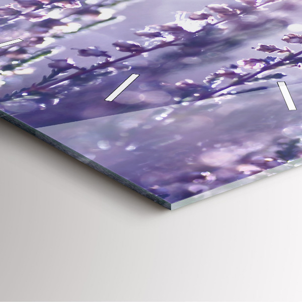 Square glass wall clock Abstraction