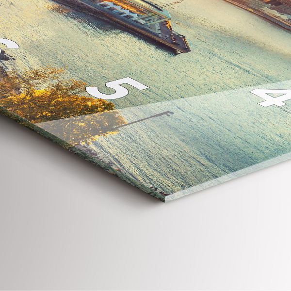 Square glass wall clock New York Manhattan