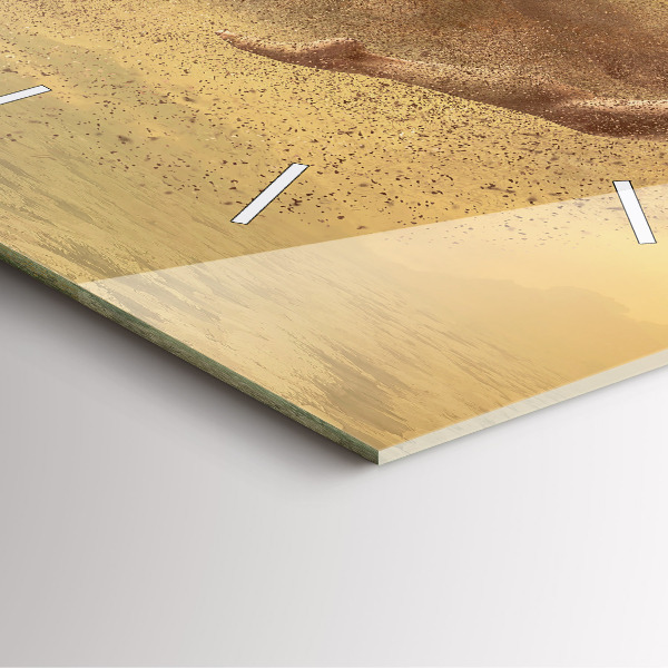 Square glass wall clock Woman in figure