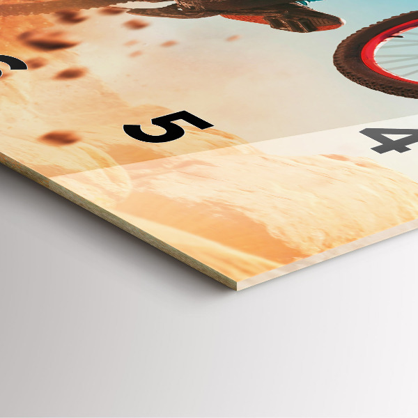 Square glass wall clock Stuntman and adrenaline