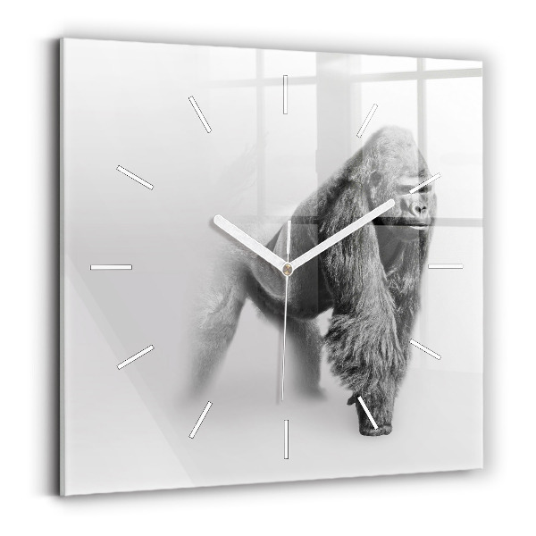 Square glass wall clock Animal Art Collection