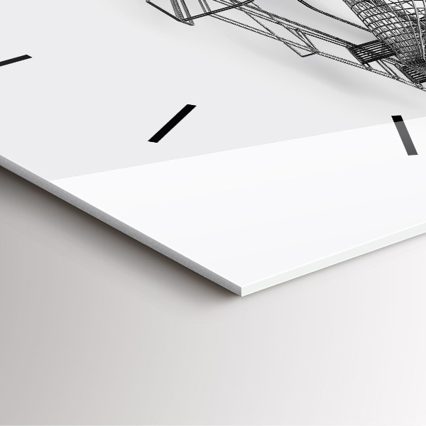 Square glass wall clock F1 car design