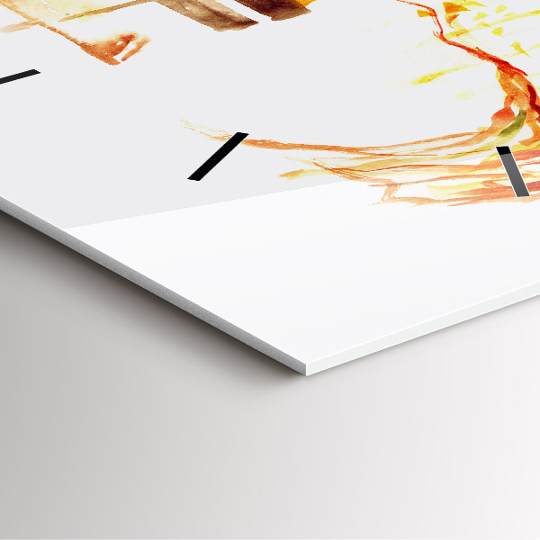 Square glass wall clock Autumn Landscape