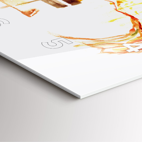 Square glass wall clock Autumn Landscape