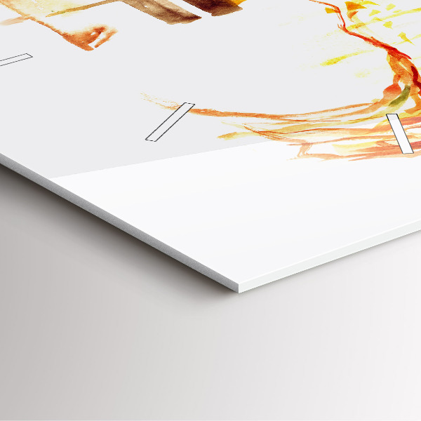 Square glass wall clock Autumn Landscape