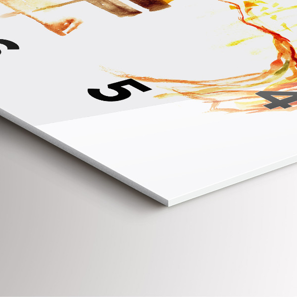 Square glass wall clock Autumn Landscape