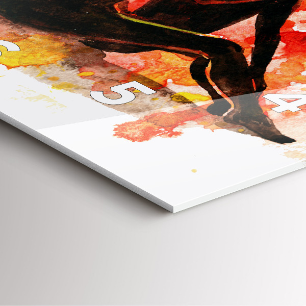 Square glass wall clock Love and a couple in love