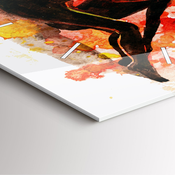 Square glass wall clock Love and a couple in love