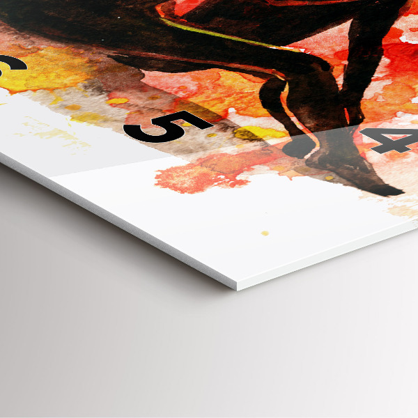 Square glass wall clock Love and a couple in love