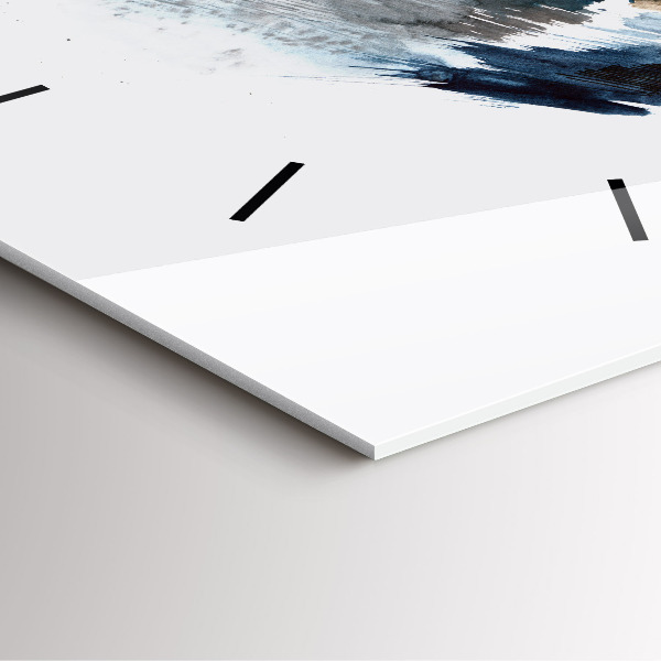 Square glass wall clock Captain with binoculars