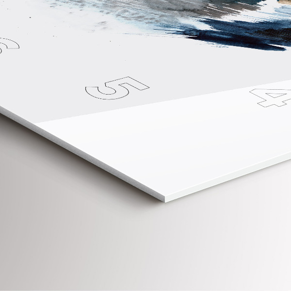 Square glass wall clock Captain with binoculars