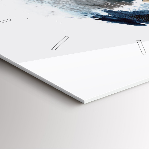 Square glass wall clock Captain with binoculars