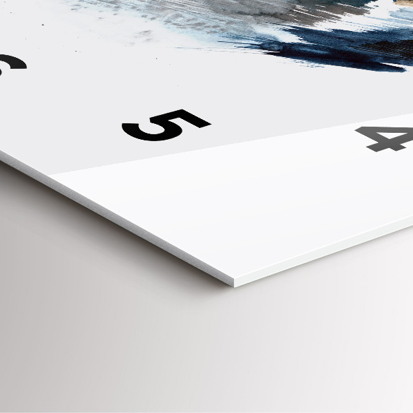 Square glass wall clock Captain with binoculars