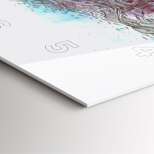 Square glass wall clock Astronaut abstraction