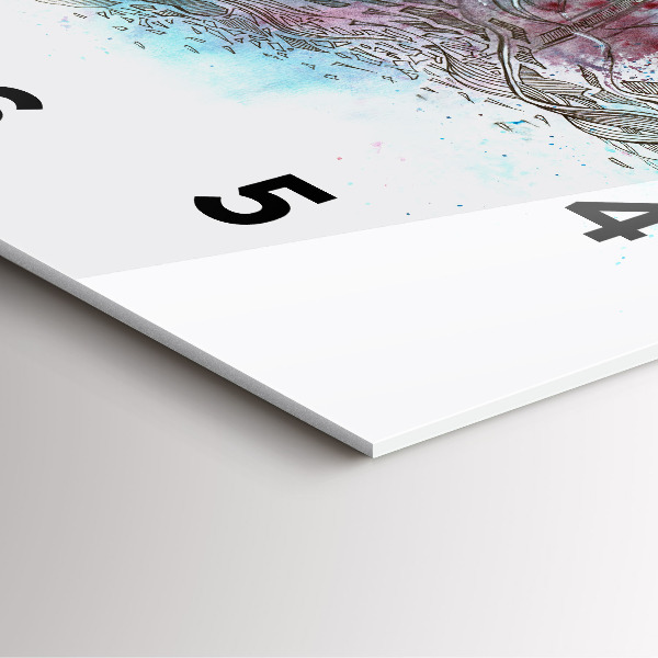 Square glass wall clock Astronaut abstraction