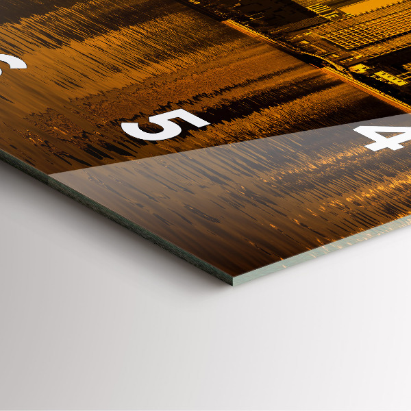 Square glass wall clock Zhujiang River China