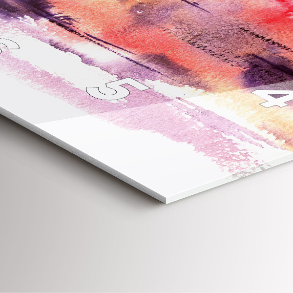 Square glass wall clock Tropical Landscape