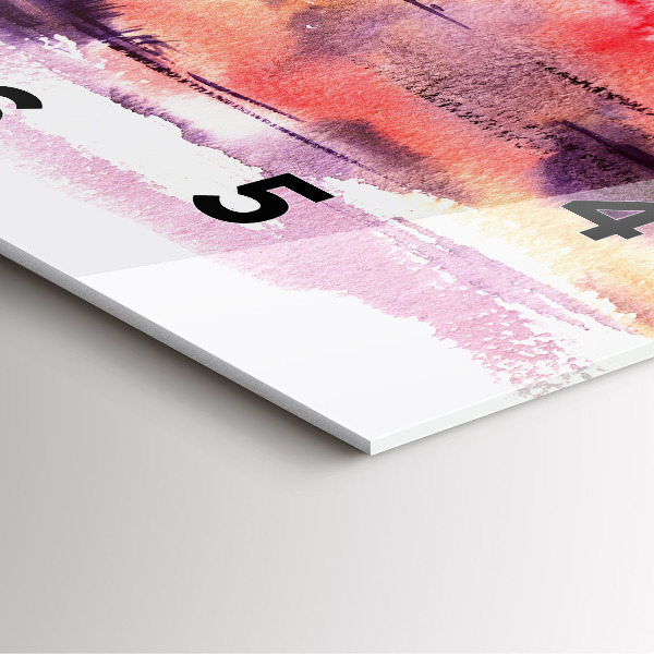 Square glass wall clock Tropical Landscape