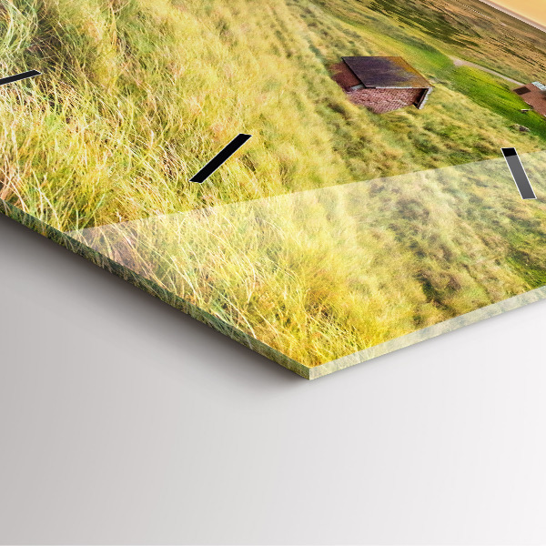 Square glass wall clock Lighthouse