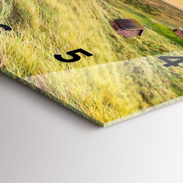 Square glass wall clock Lighthouse