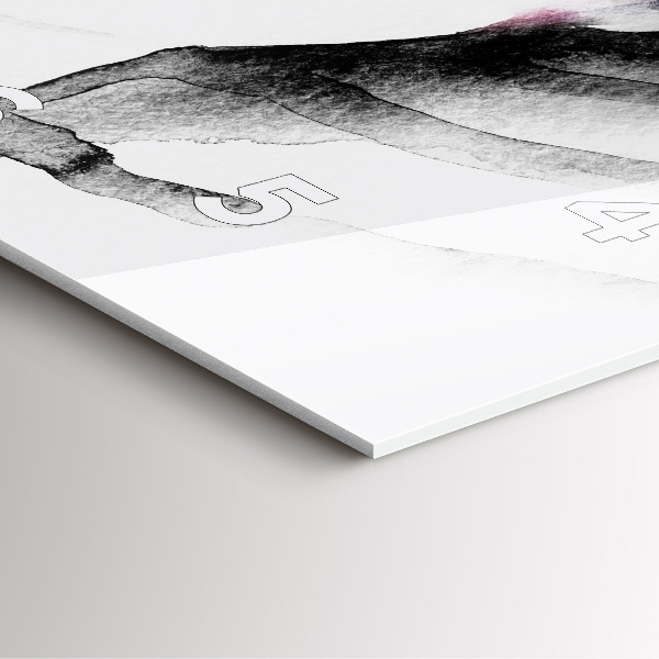 Square glass wall clock Portrait of a woman