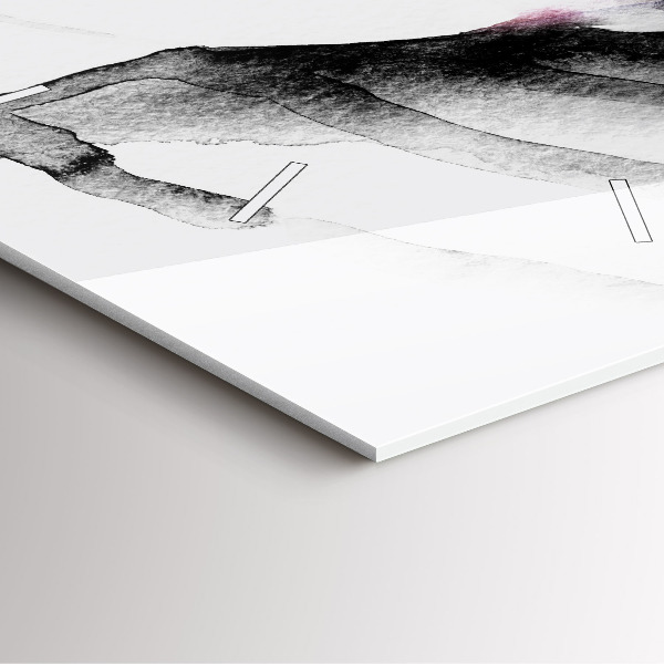 Square glass wall clock Portrait of a woman