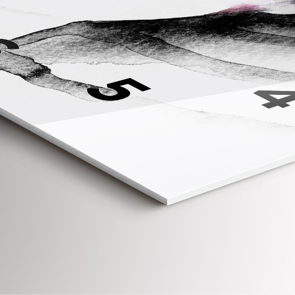 Square glass wall clock Portrait of a woman